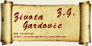 Života Gardović vizit kartica